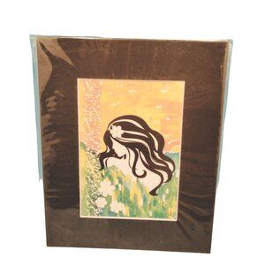 Sunset Sentiment Woman Embellished Mixed Media Print Carlene Heald Steamboat CO